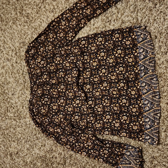 Lucky Brand Emi border print peasant top - Picture 7 of 7